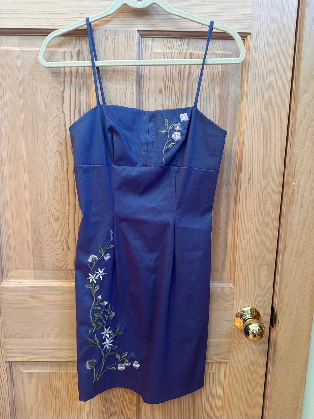 Vintage XOXO Sleeveless Purple Embroidered Dress